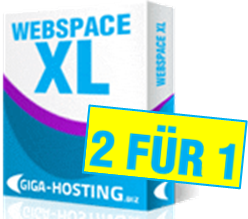 2 für 1 Webspace Pakete