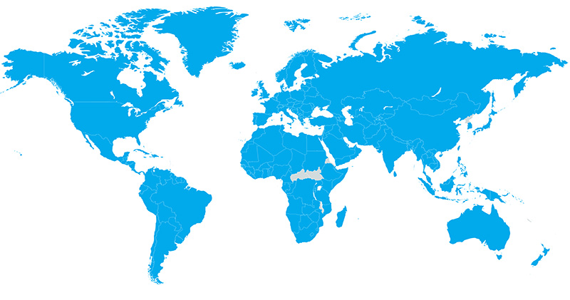 World Map of Contabo Customers