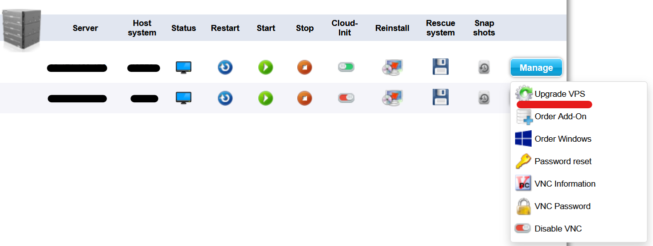 vps upgrade