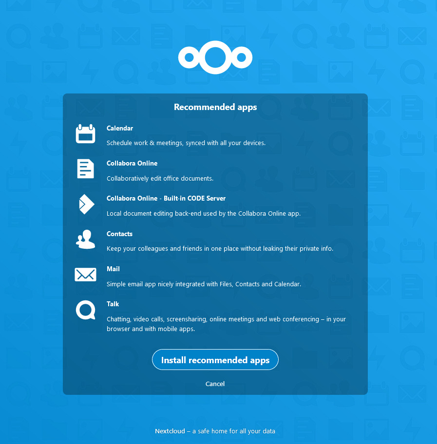 nextcloud recommended apps