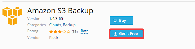 Amazon S3 Backup Extension installation