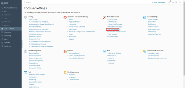 How to Use Plesk for Backups | Contabo Blog