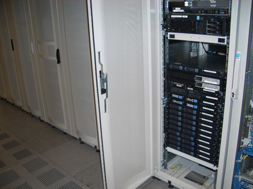 One of our new, small data center cabinets at our Frankfurt Data Center.