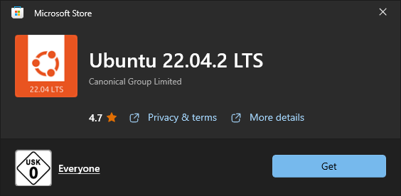 install ubuntu in ms store