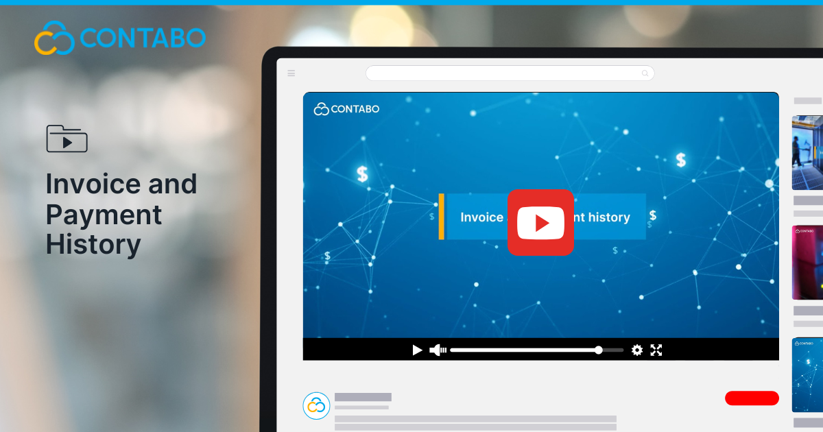 Invoice and Payment History YouTube thumbnail for a video about invoice and payment history.