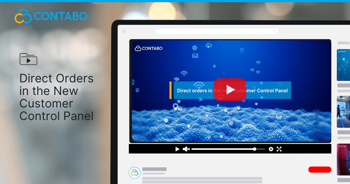 Placing Orders in the New Customer Control Panel at Contabo