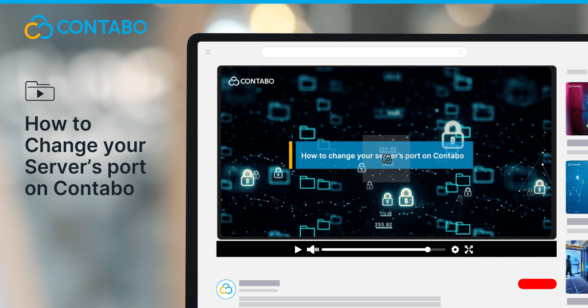 Guide on how and why to change your server's port at Contabo