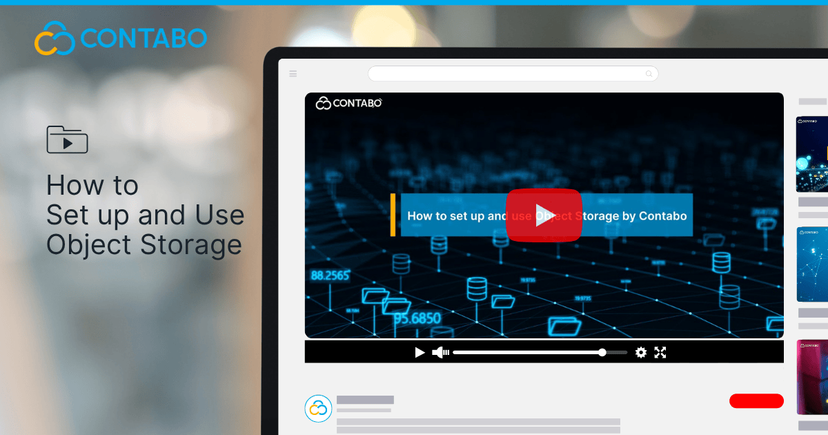 Setting Up new Object Storage at Contabo - Walkthrough