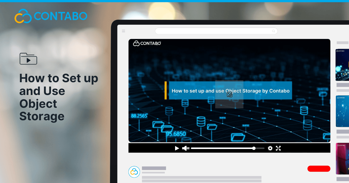 Setting Up new Object Storage at Contabo - Walkthrough