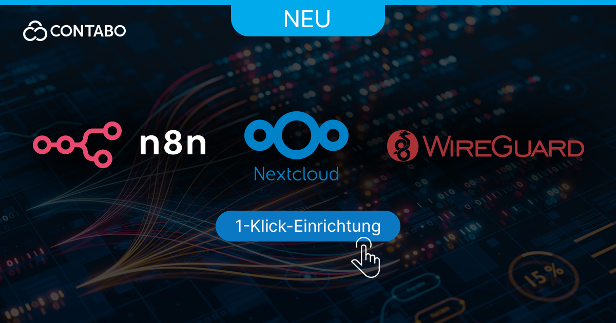 n8n, Nextcloud und WireGuard selbst hosten - mit kostenloser 1-Klick-Installation (Titelbild)