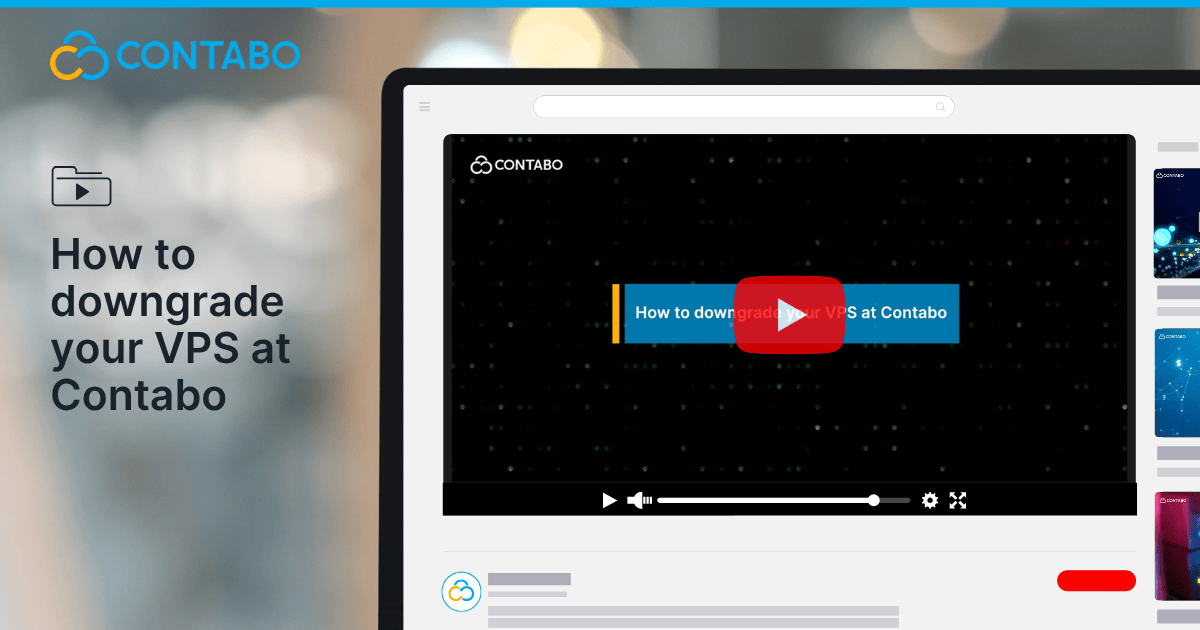 How to Downgrade Your VPS at Contabo