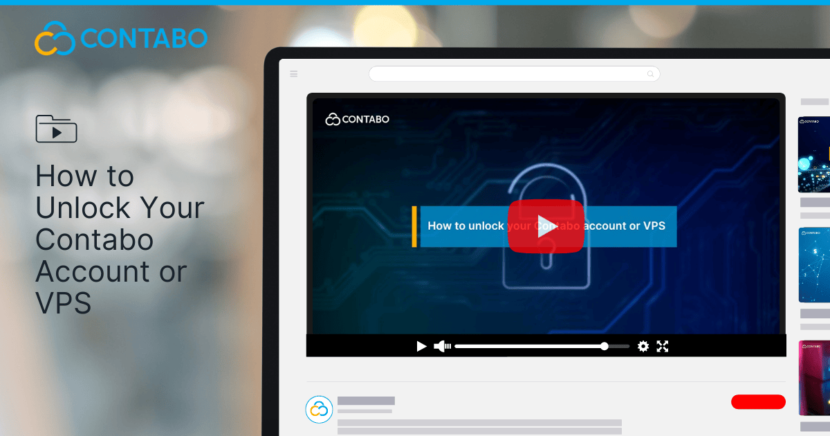 How to Unlock your Contabo Account or VPS