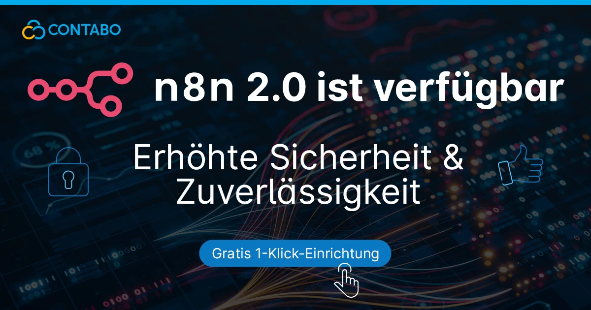 n8n 2.0 ist jetzt in unserem 1-Klick-Image verfügbar (Titelbild)