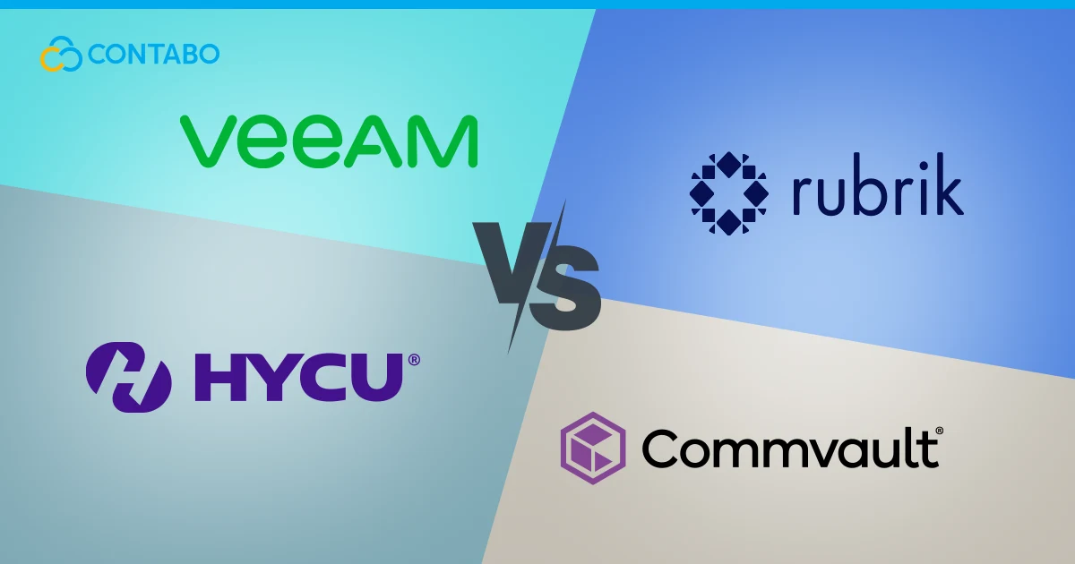Veeam vs Rubrik vs Commvault vs HYCU - Head Image