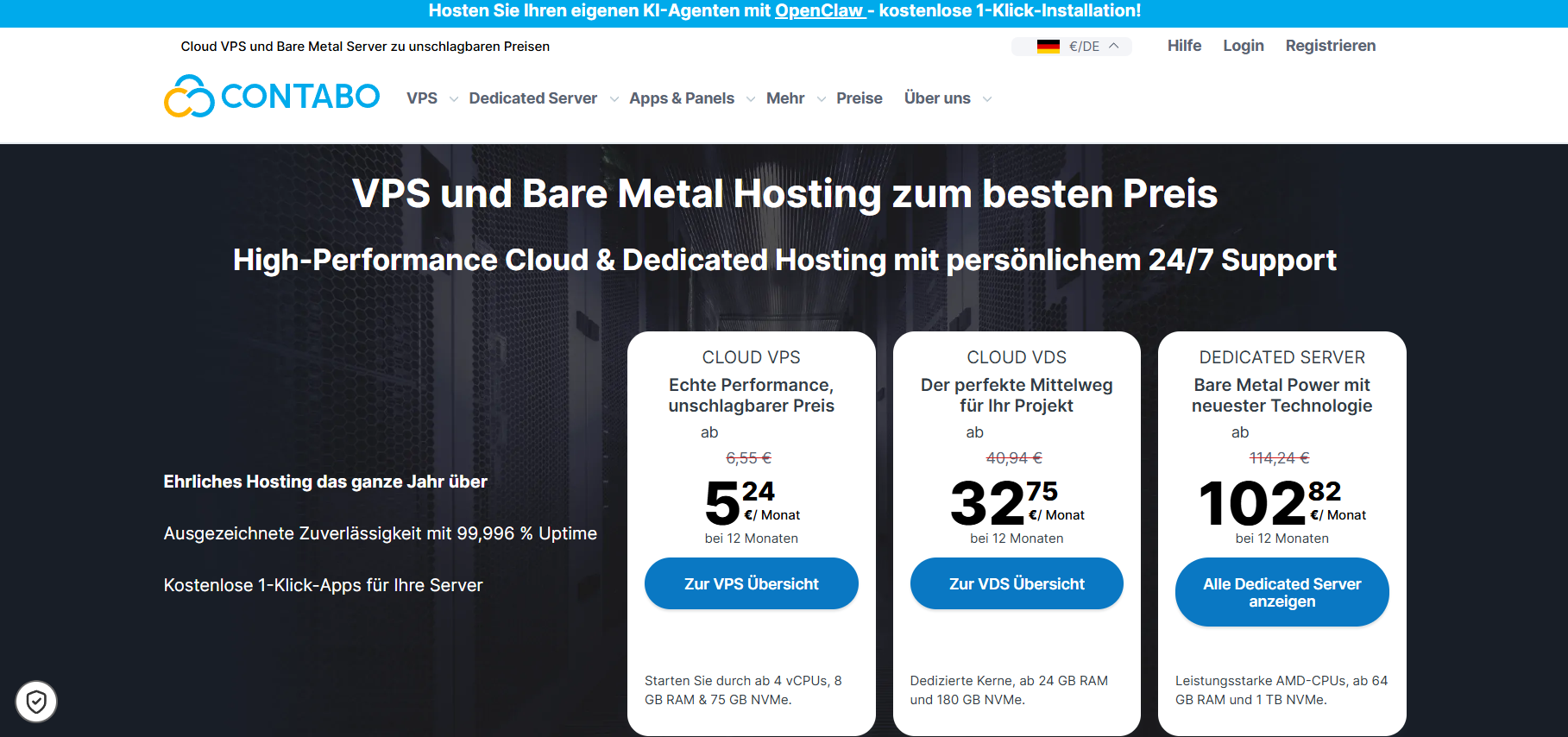 Contabo Homepage