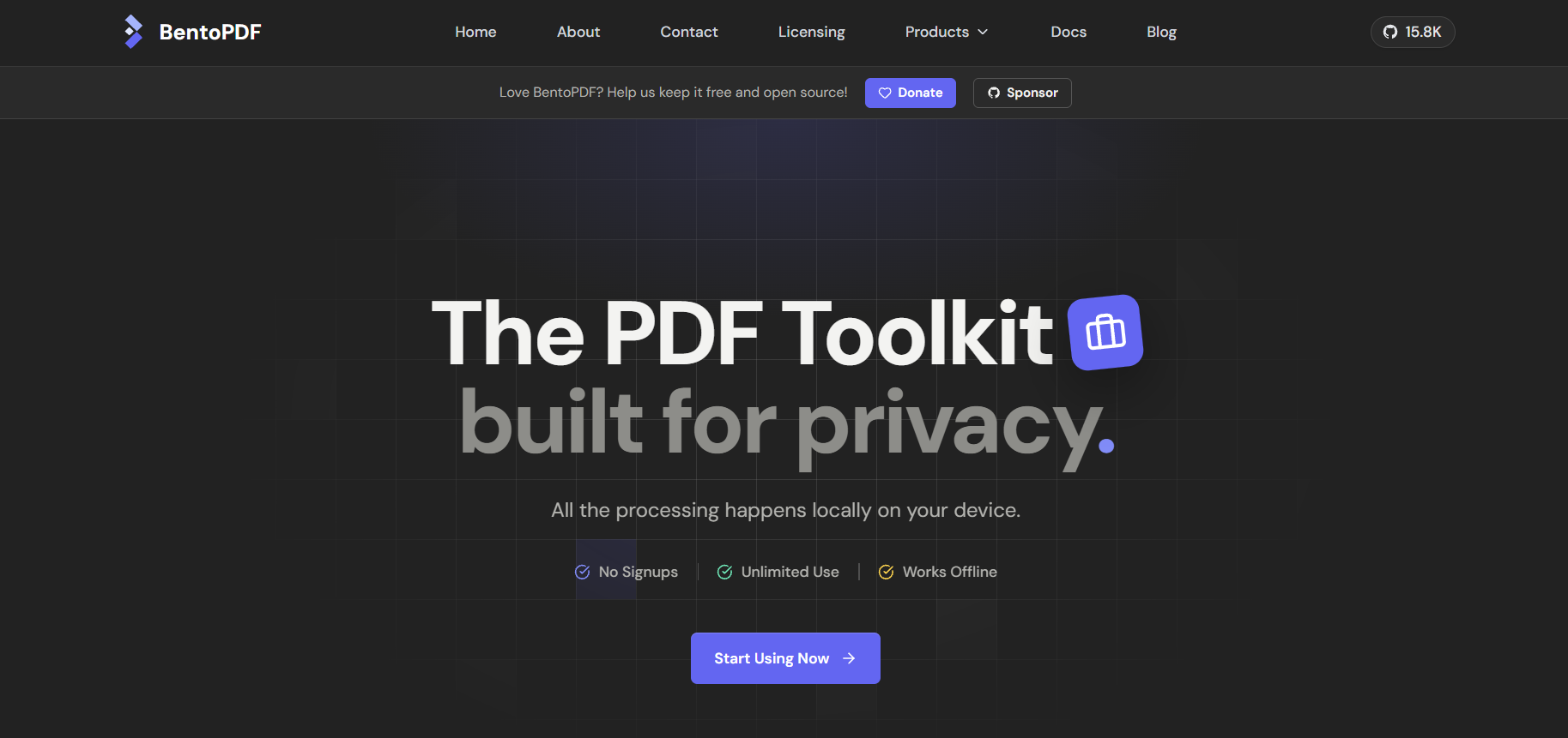 BentoPDF website at https://www.bentopdf.com