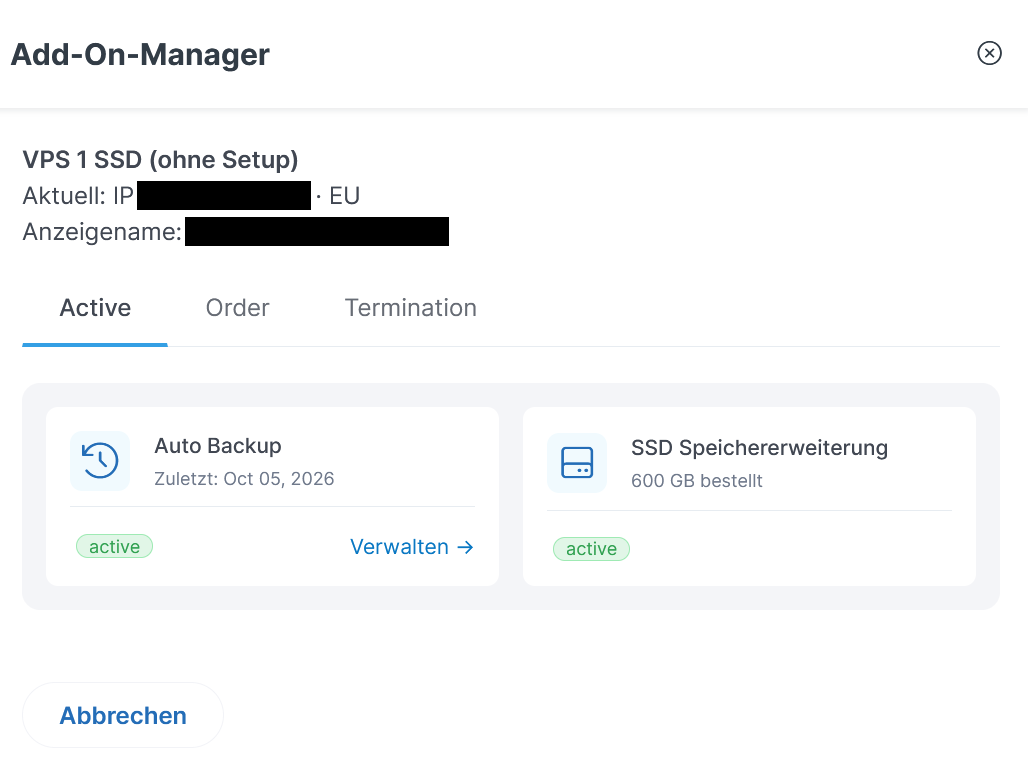 Add-On-Manager im CCP