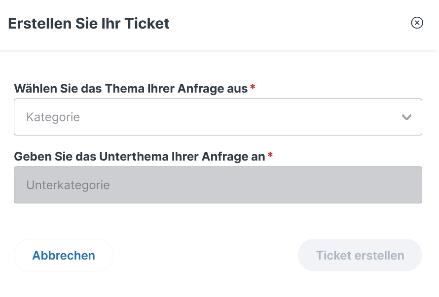 Ticket erstellen